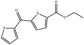 カルボン酸エチル5-テノイル-2-チオフェン 化学構造式