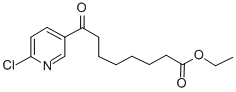 8-(6-クロロピリジン-3-イル)-8-オキソオクタン酸エチル 化学構造式
