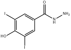 4-羟基-3,5-二碘苯酰肼, 89011-17-6, 结构式