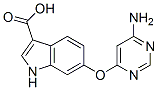 1H-Indole-3-carboxylic  acid,  6-[(6-amino-4-pyrimidinyl)oxy]- Structure