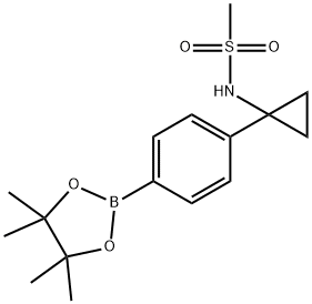 4-(1-METHYSULFONYLAMINOCYCLOPROPYL)PHENYLBORONIC ACID, PINACOL ESTER 结构式