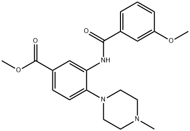 3-[(3-Methoxybenzoyl)aMino]-4-(4-Methyl-1-piperazinyl)benzoic Acid Methyl Ester Struktur