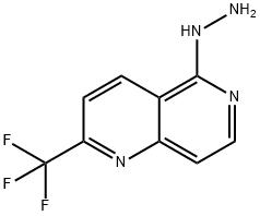 5-HYDRAZINO-2-(TRIFLUOROMETHYL)-1,6-NAPHTHYRIDINE
 Structure