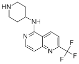 N-PIPERIDIN-4-YL-2-(TRIFLUOROMETHYL)-1,6-NAPHTHYRIDIN-5-AMINE Struktur