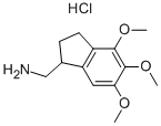 (4,5,6-TRIMETHOXY-2,3-DIHYDRO-1H-INDEN-1-YL)METHANAMINE HYDROCHLORIDE,890309-51-0,结构式