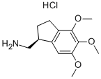 (S)-(+)-(4,5,6-TRIMETHOXY-2,3-DIHYDRO-1H-INDEN-1-YL)METHANAMINE HYDROCHLORIDE 化学構造式