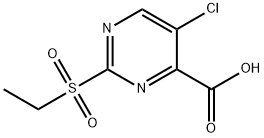 5-氯-2-乙基磺酰基-4-嘧啶甲酸 结构式