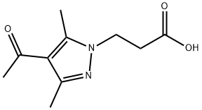 3-(4-乙酰基-3,5-二甲基-1H-吡唑-1-基)丙酸,890596-67-5,结构式