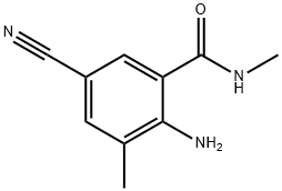 2-氨基-5-氰基-N,3-二甲基苯甲酰胺,890707-29-6,结构式