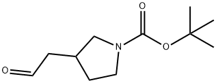 3-(2-氧乙基)吡咯烷-1-甲酸叔丁酯,890849-28-2,结构式