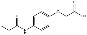 2-(4-丙酰氨基苯氧基)乙酸 结构式