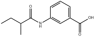 3-(2-甲基丁酰胺基)苯甲酸, 890983-61-6, 结构式