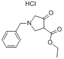1-BENZYL-4-OXO-3-PYRROLIDINECARBOXYLIC ACID ETHYL ESTER HYDROCHLORIDE Structure