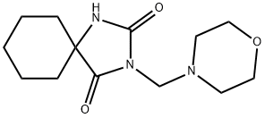 3-モルホリノメチル-2,4-ジオキソ-1,3-ジアザスピロ[4.5]デカン 化学構造式