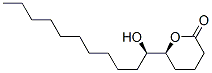 (6S)-テトラヒドロ-6-[(R)-1-ヒドロキシウンデシル]-2H-ピラン-2-オン 化学構造式