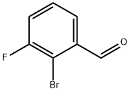2-ブロモ-3-フルオロベンズアルデヒド 化学構造式