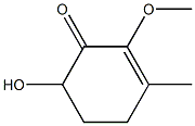 2-Cyclohexen-1-one,6-hydroxy-2-methoxy-3-methyl-,(+)-(9CI) Struktur