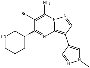 6-ブロモ-3-(1-メチル-1H-ピラゾール-4-イル)-5-(3R)-3-ピペリジニルピラゾロ[1,5-A]ピリミジン-7-アミン