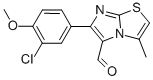 6-(3-CHLORO-4-METHOXYPHENYL)-3-METHYLIMIDAZO[2,1-B]THIAZOLE-5-CARBOXALDEHYDE 化学構造式