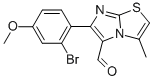 6-(2-BROMO-4-METHOXYPHENYL)-3-METHYLIMIDAZO[2,1-B]THIAZOLE-5-CARBOXALDEHYDE Struktur