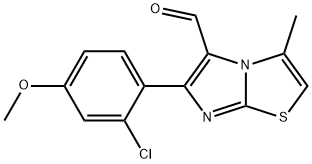 6-(2-CHLORO-4-METHOXYPHENYL)-3-METHYLIMIDAZO[2,1-B]THIAZOLE-5-CARBOXALDEHYDE Structure