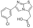 6-(3-CHLOROPHENYL)IMIDAZO[2,1-B]THIAZOLE-3-ACETIC ACID 结构式