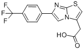 6-[4-(TRIFLUOROMETHYL)PHENYL]IMIDAZO[2,1-B]THIAZOLE-3-ACETIC ACID 结构式