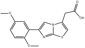 [6-(2,5-DIMETHOXY-PHENYL)-IMIDAZO[2,1-B]THIAZOL-3-YL]-ACETIC ACID,891753-73-4,结构式