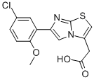 6-(5-CHLORO-2-METHOXYPHENYL)IMIDAZO[2,1-B]THIAZOLE-3-ACETIC ACID Struktur