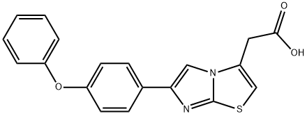 6-(4-PHENOXYPHENYL)IMIDAZO[2,1-B]THIAZOLE-3-ACETIC ACID Structure