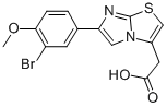 6-(3-BROMO-4-METHOXYPHENYL)IMIDAZO[2,1-B]THIAZOLE-3-ACETIC ACID 化学構造式
