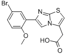 6-(5-BROMO-2-METHOXYPHENYL)IMIDAZO[2,1-B]THIAZOLE-3-ACETIC ACID Structure