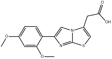 6-(2,4-DIMETHOXYPHENYL)IMIDAZO[2,1-B]THIAZOLE-3-ACETIC ACID Structure