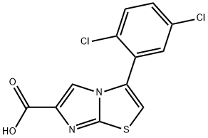 3-(2,5-DICHLOROPHENYL)IMIDAZO[2,1-B]THIAZOLE-6-CARBOXYLIC ACID 化学構造式