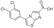 3-(3,4-DICHLOROPHENYL)IMIDAZO[2,1-B]THIAZOLE-6-CARBOXYLIC ACID 化学構造式