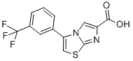 3-[3-(TRIFLUOROMETHYL)PHENYL]IMIDAZO[2,1-B]THIAZOLE-6-CARBOXYLIC ACID 化学構造式