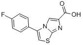 3-(4-FLUOROPHENYL)IMIDAZO[2,1-B]THIAZOLE-6-CARBOXYLIC ACID Struktur