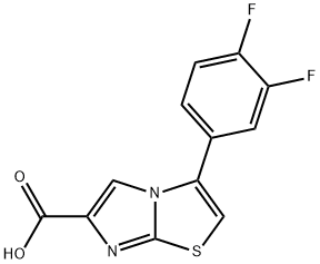 3-(3,4-DIFLUOROPHENYL)IMIDAZO[2,1-B]THIAZOLE-6-CARBOXYLIC ACID,891770-43-7,结构式