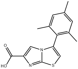 3-(2,4,6-TRIMETHYLPHENYL)IMIDAZO[2,1-B]THIAZOLE-6-CARBOXYLIC ACID 化学構造式