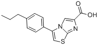 3-(4-PROPYLPHENYL)IMIDAZO[2,1-B]THIAZOLE-6-CARBOXYLIC ACID Struktur