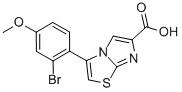 3-(2-BROMO-4-METHOXYPHENYL)IMIDAZO[2,1-B]THIAZOLE-6-CARBOXYLIC ACID 化学構造式