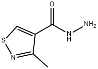 3-甲基异噻唑-4-碳酰肼, 89179-69-1, 结构式