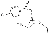 4-クロロ安息香酸(1R,5S)-3-エチル-7-メチル-3,7-ジアザビシクロ[3.3.1]ノナン-9-イル 化学構造式