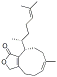 (6E,10S)-10-[(R)-1,5-Dimethyl-4-hexenyl]-3,4,5,8,9,10-hexahydro-7-methyl-1H-cyclonona[c]furan-1-one 结构式