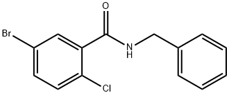 N-ベンジル-5-ブロモ-2-クロロベンズアミド 化学構造式