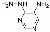 Pyrimidine, 5-amino-4-hydrazino-6-methyl- (7CI) Structure