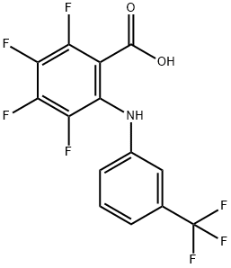 Benzoic  acid,  2,3,4,5-tetrafluoro-6-[[3-(trifluoromethyl)phenyl]amino]- Structure