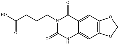 4-(6,8-Dioxo-5,8-dihydro[1,3]dioxolo[4,5-g]quinazolin-7(6H)-yl)butanoicacid 结构式