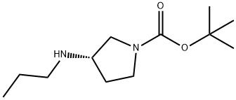 (3S)-3-(丙基氨基)吡咯烷-1-甲酸叔丁酯, 892390-30-6, 结构式