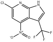 1H-Pyrrolo[2,3-b]pyridine, 6-chloro-4-nitro-3-(trifluoroMethyl)- 化学構造式